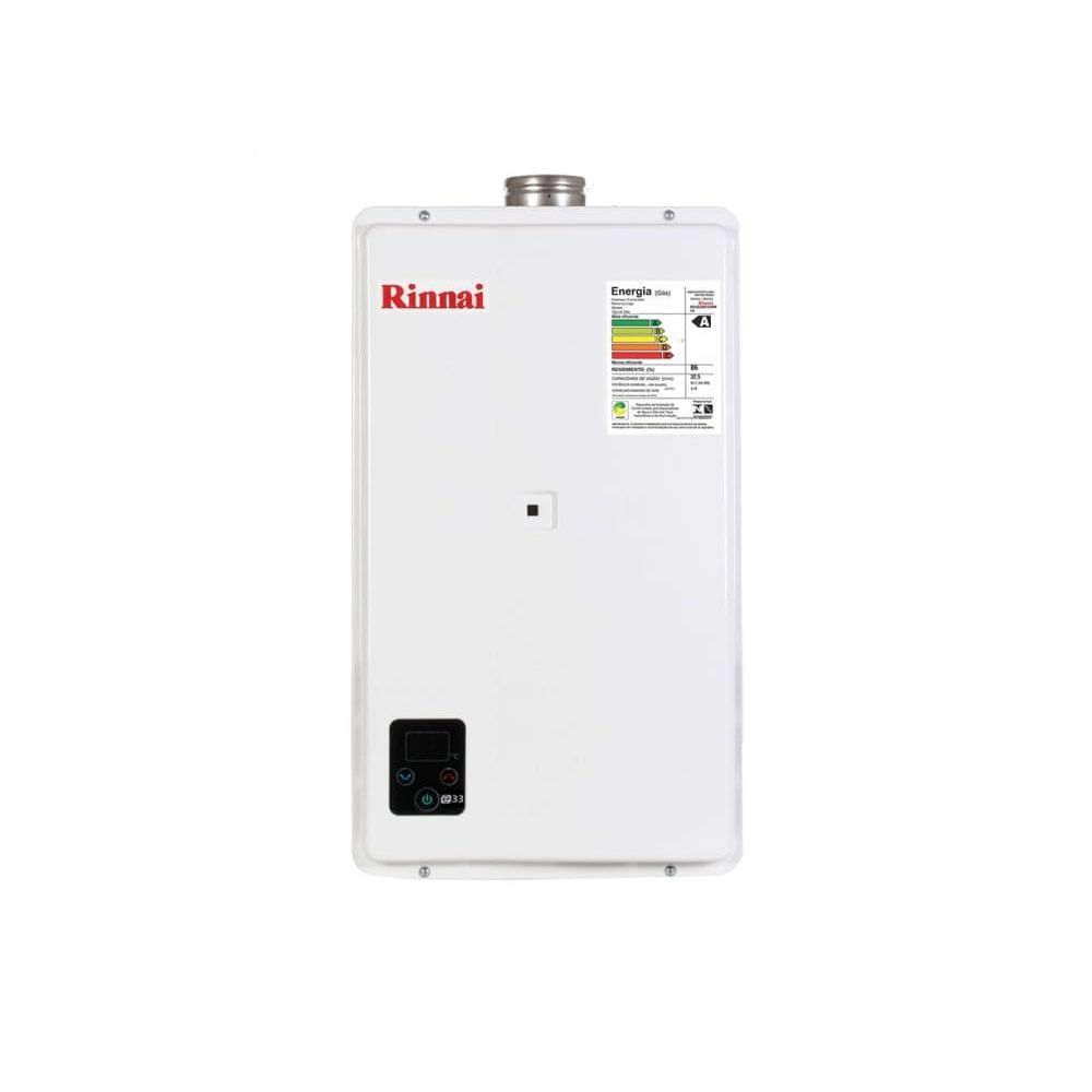 Encontraproduto.com.br - Aquecedor De Água A Gás Digital Reu-E330 Fehb 32,5 L Gn Branco Bivolt Rinnai