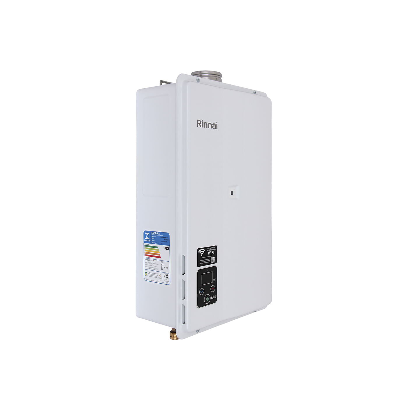 Encontraproduto.com.br - Aquecedor De Água A Gás Digital Reu-E330 Fehb 32,5 L Gn Branco Bivolt Rinnai