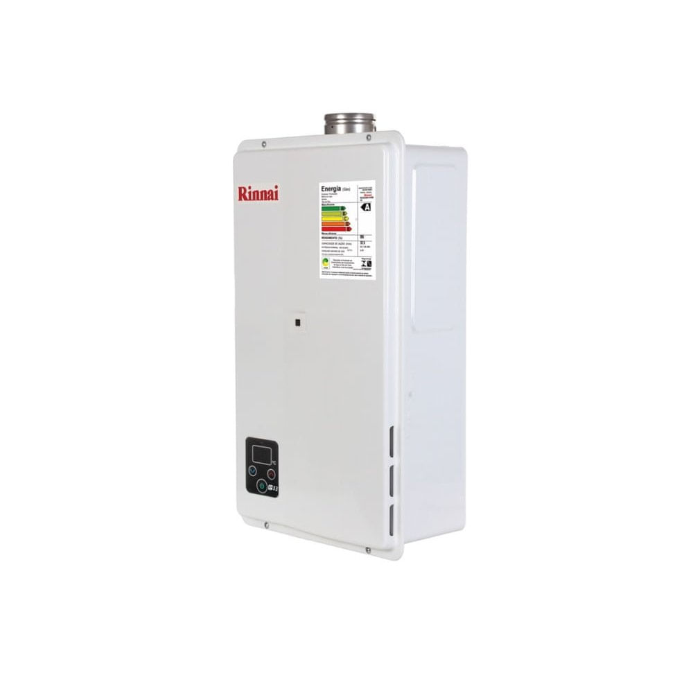 Encontraproduto.com.br - Aquecedor De Água A Gás Gn Dig Bivolt 32,5 Litros Reue330fehg Rinnai