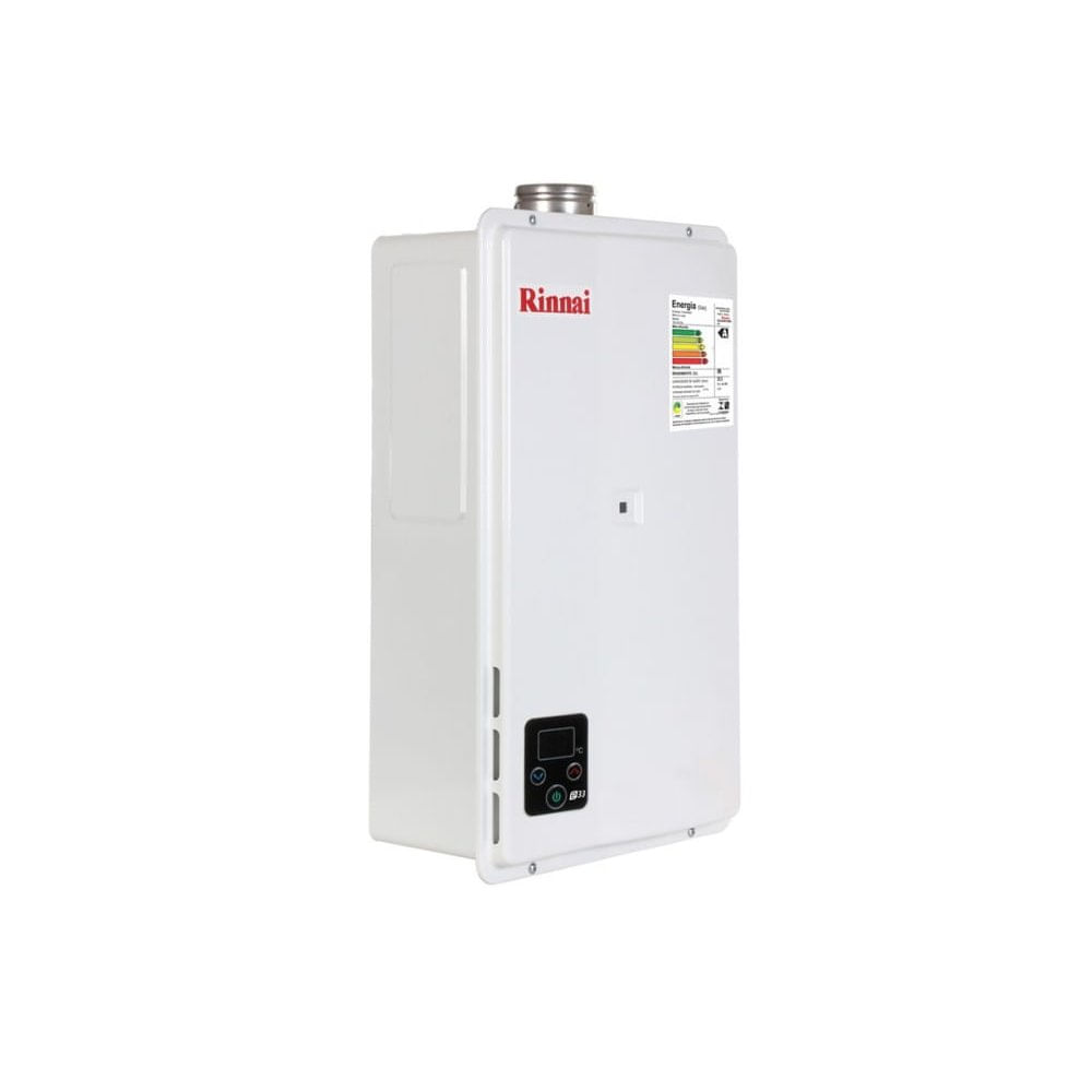 Encontraproduto.com.br - Aquecedor De Água A Gás Gn Dig Bivolt 32,5 Litros Reue330fehg Rinnai
