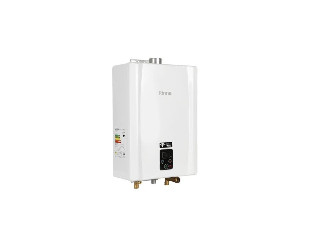 Encontraproduto.com.br - Aquecedor Digital 21 Litros GN Reue211 Feh Branco Bivolt Rinnai