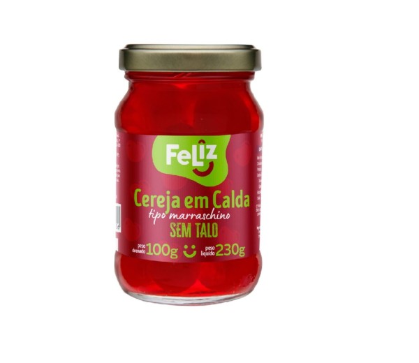 Encontraproduto.com.br - Kit Com 2 Unidades Cereja Sem Talo Feliz 100g