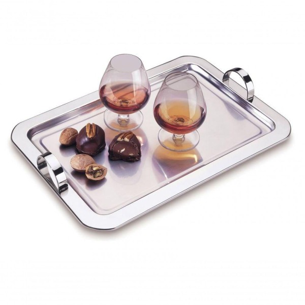 Bandeja Retangular 28x42 Cm Com Alça Inox Forma 802025/42