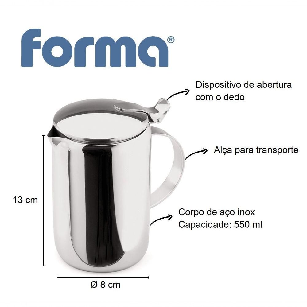 Encontraproduto.com.br - Bule Forma em Aço Inox - 550 ml