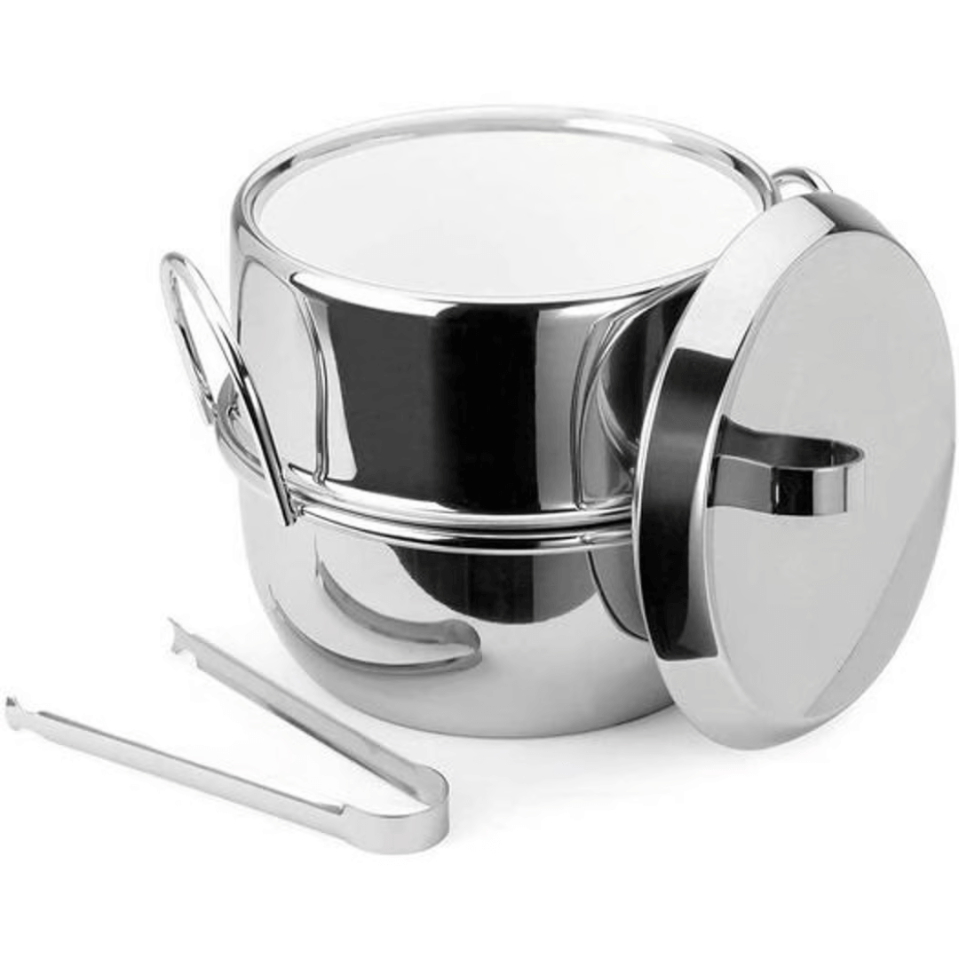 Encontraproduto.com.br - Balde de Gelo Térmico Aço Inox com Pinça 2,5 Litros