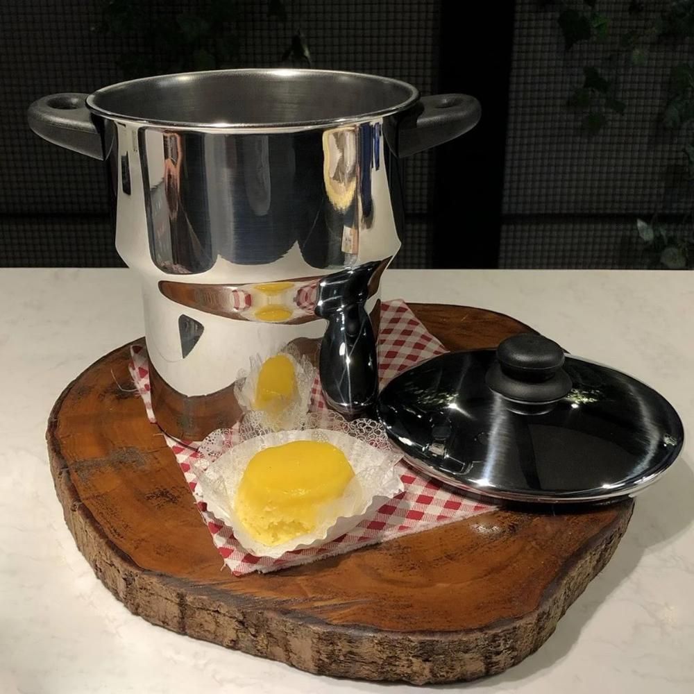 Encontraproduto.com.br - Cuscuzeira em inox Forma 3 litros