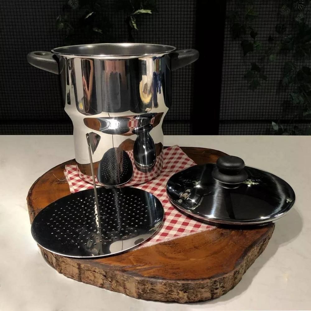 Encontraproduto.com.br - Cuscuzeira em inox Forma 3 litros