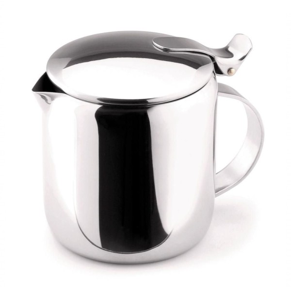 Encontraproduto.com.br - Bule Com Alça Tampa Aço Inox 350ml Leite Café Fervedor água Servir Serviço Suco Refresco Pequeno