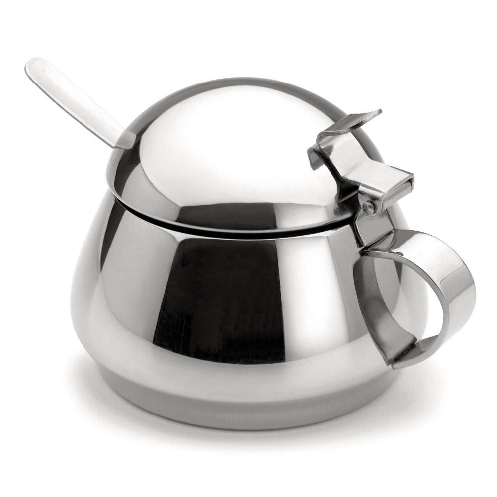 Encontraproduto.com.br - Açucareiro 250g Com Tampa E Colher Porta Açúcar Lyr Aço Inox