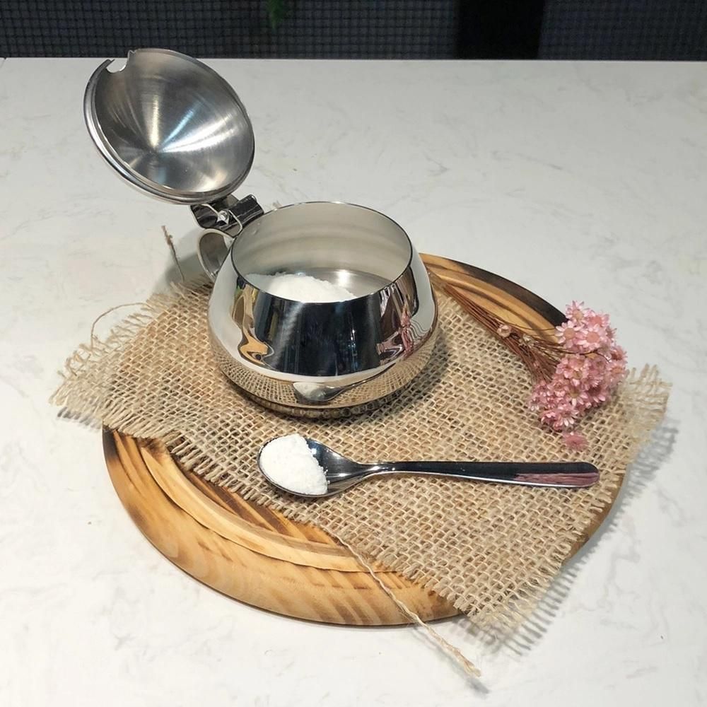 Encontraproduto.com.br - Açucareiro 250g Com Tampa E Colher Porta Açúcar Lyr Aço Inox