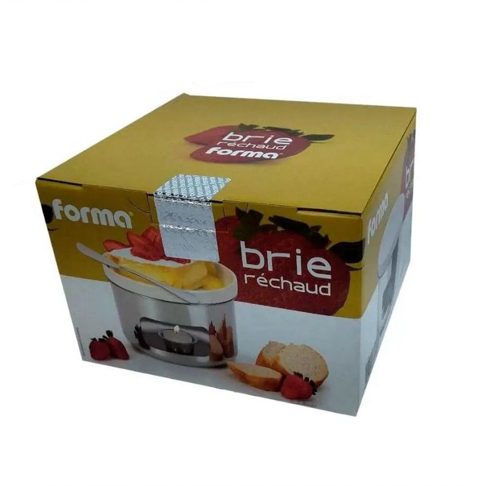 Encontraproduto.com.br - Fondue para queijo brie inox com espátulas Forma 4 peças