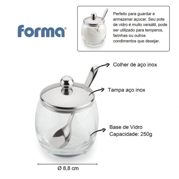 Encontraproduto.com.br - Açucareiro Andrea com Colher
