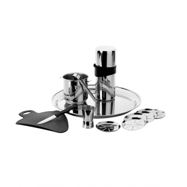 Kit Para Bar Inox Bartender 13 Peças Drinks Bebida Coquetel