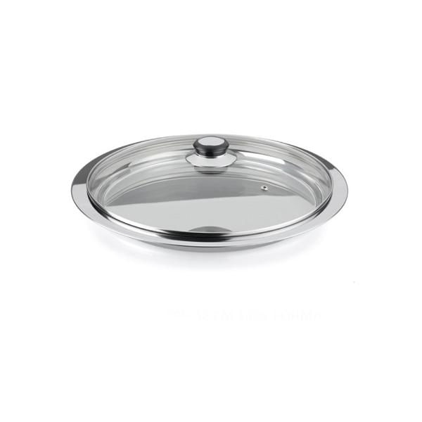 Encontraproduto.com.br - Refratário inox com tampa para pizza Forma Meu Buffet 32cm