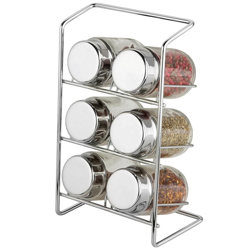 Encontraproduto.com.br - Porta Condimentos Forma Elegance em Aço Inox com 7 Peças - Cromado