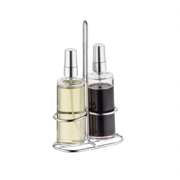 Encontraproduto.com.br - Galheteiro De Vidro Spray Kit 3 Peças Azeite Vinagre Mesa