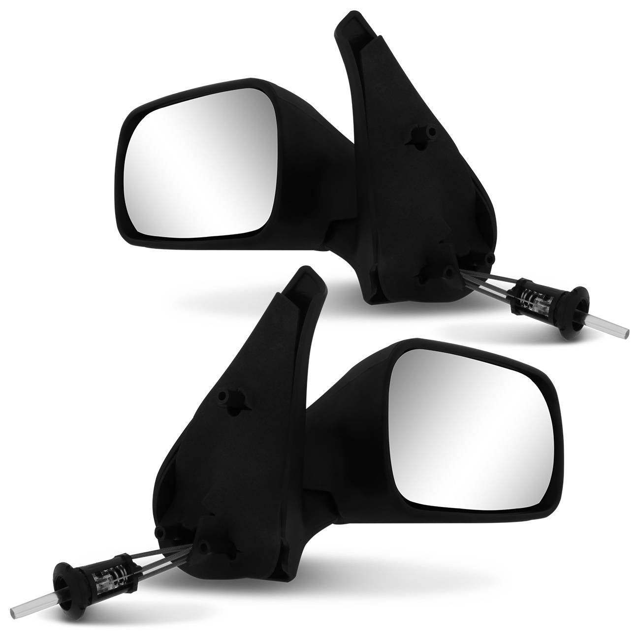 Encontraproduto.com.br - Retrovisor Uno Fire 2001 2002 2003 2004 2005 com Controle 4 Portas Preto
