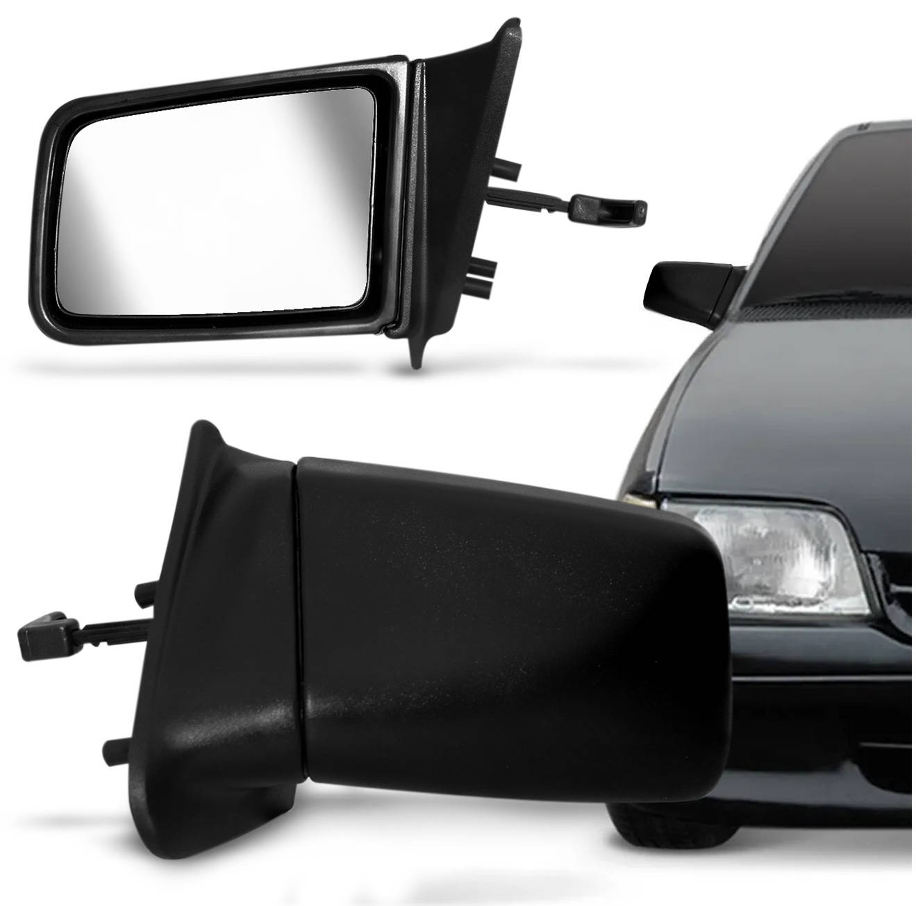 Retrovisor Kadett Ipanema 89 90 91 92 93 94 95 96 97 98 com Controle Preto