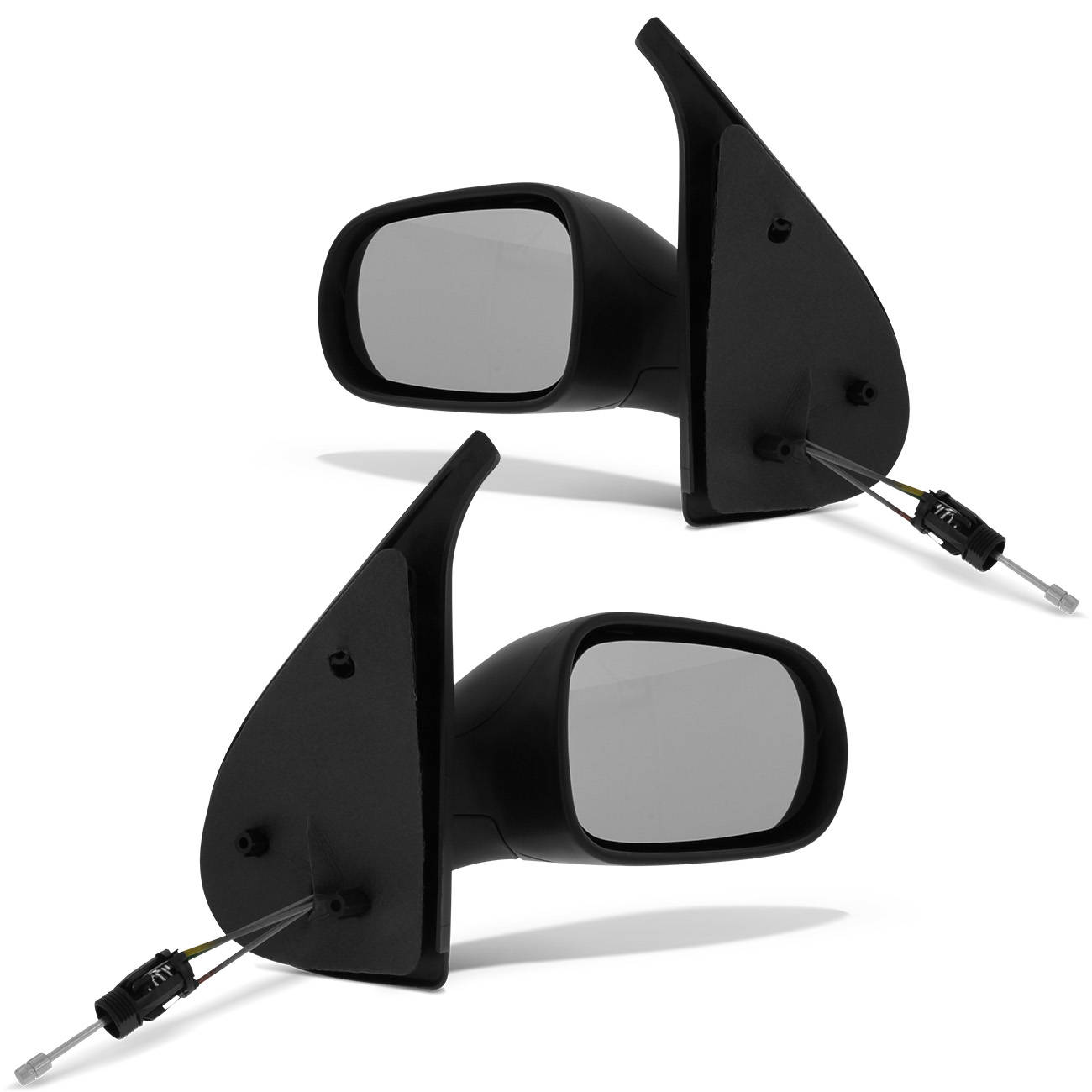 Encontraproduto.com.br - Retrovisor Palio Strada G3 2004 2005 2006 2007 Preto Controle Interno 2 Portas