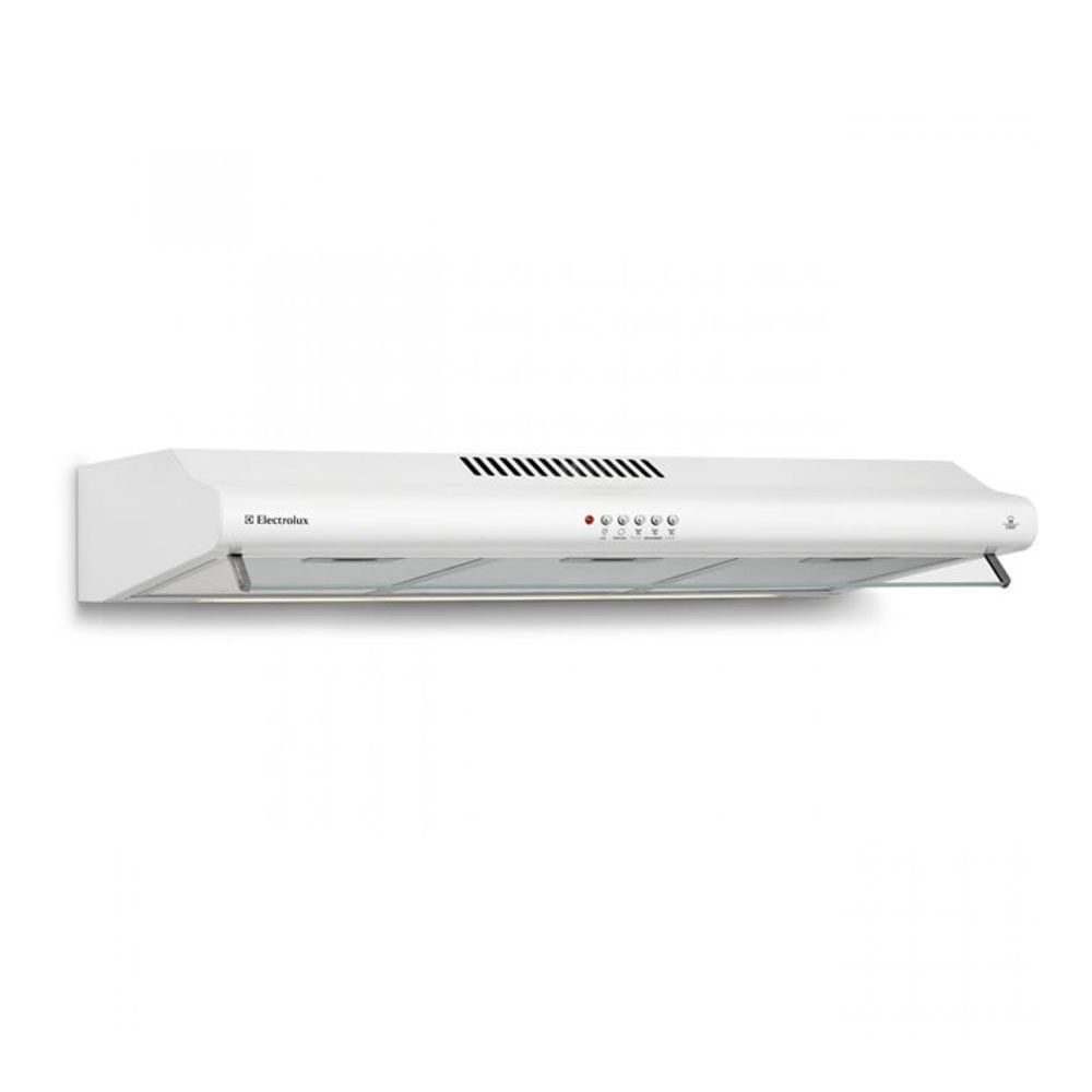 Encontraproduto.com.br - Depurador de Ar Parede Electrolux 80cm Branco com Filtro Lavável e Máscara Captadora de Ar (DE80B)