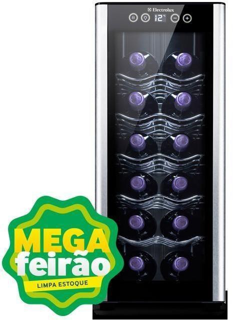 Encontraproduto.com.br - Adega Climatizada Electrolux Para 12 Garrafas Preta ACS12 110V
