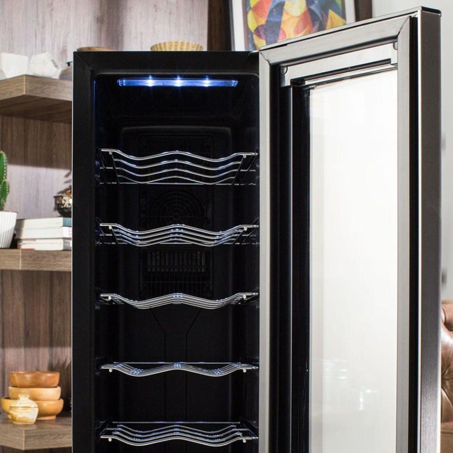 Encontraproduto.com.br - Adega Climatizada Electrolux Para 12 Garrafas Preta ACS12 110V
