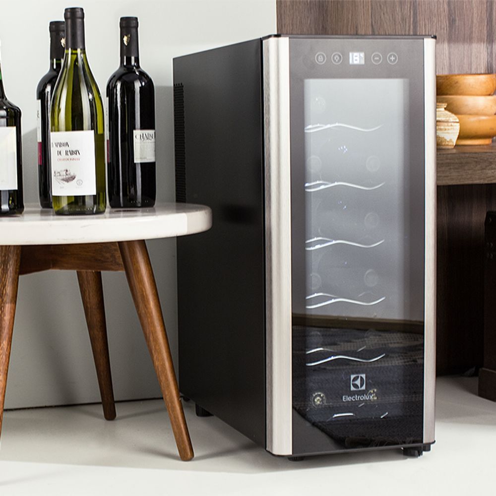 Encontraproduto.com.br - Adega Climatizada Electrolux Para 12 Garrafas Preta ACS12 110V