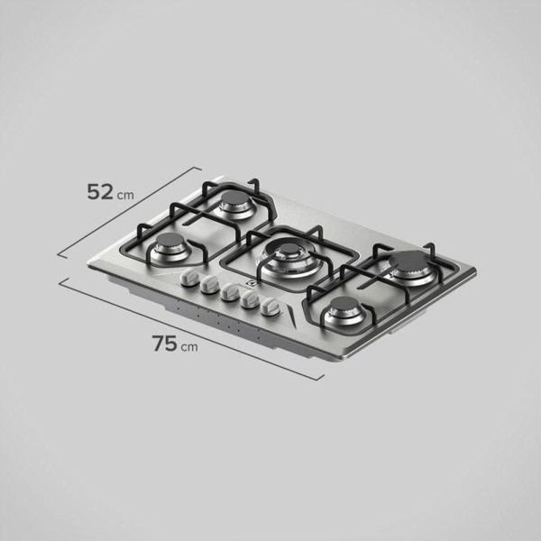 Encontraproduto.com.br - Cooktop 5 Bocas Electrolux A Gás (gt75x) Bivolt - Bivolt Bivolt