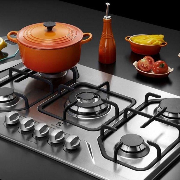 Encontraproduto.com.br - Cooktop 5 Bocas Electrolux A Gás (gt75x) Bivolt - Bivolt Bivolt