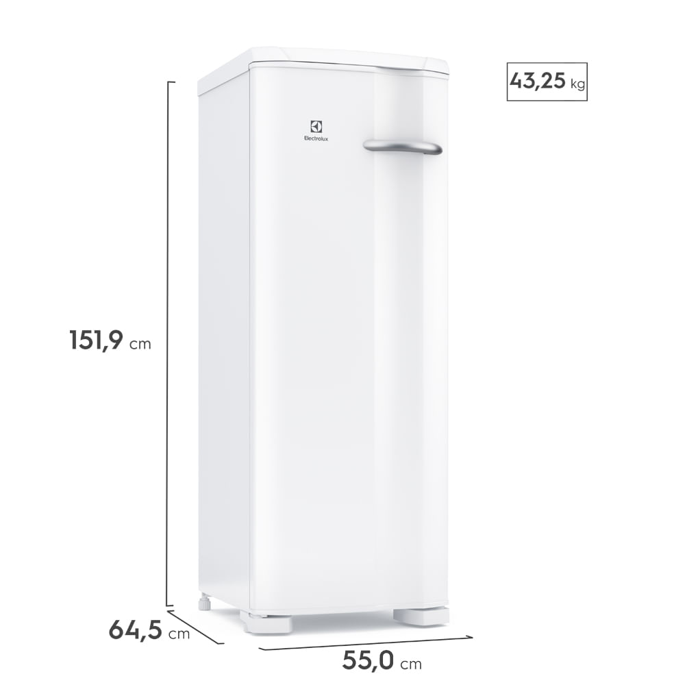 Freezer Vertical Electrolux 197 Litros Cycle Defrost Uma Porta Branco FE23 – 127 Volts