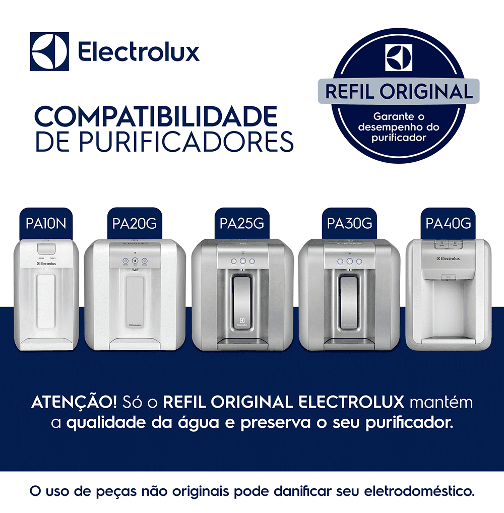 Filtro/Refil de Água para Purificador Electrolux PA10N PA20G PA25G PA30G PA40G