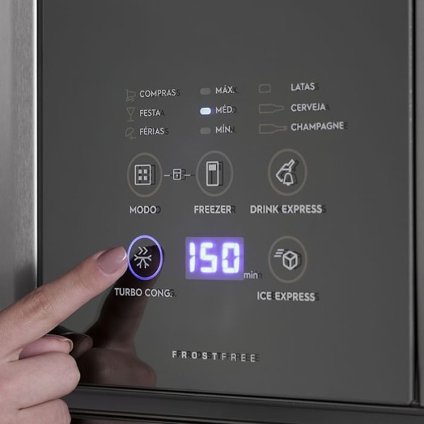Encontraproduto.com.br - Geladeira Electrolux Frost Free 553L Infinity Duplex Cor Inox (DF82X)