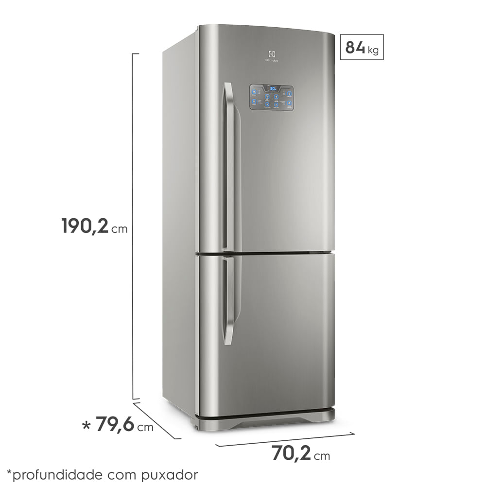 Encontraproduto.com.br - Refrigerador Electrolux Frost Free Inverter 454 Litros Inox IB53X - 127 Volts