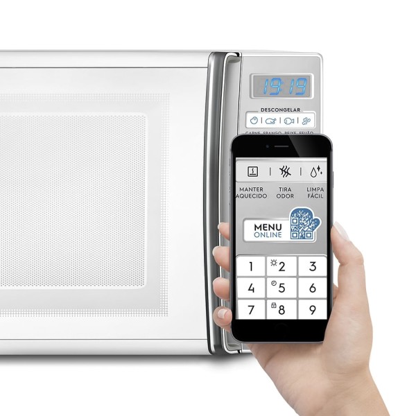Encontraproduto.com.br - Micro-ondas Electrolux 27L Branco Com 55 Receitas Pré-programadas e Função Tira Odor MB37R