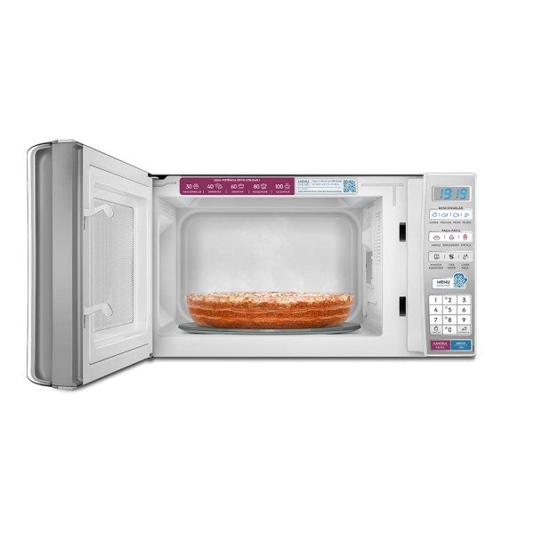 Encontraproduto.com.br - Micro-ondas Electrolux 27L Branco Com 55 Receitas Pré-programadas e Função Tira Odor MB37R