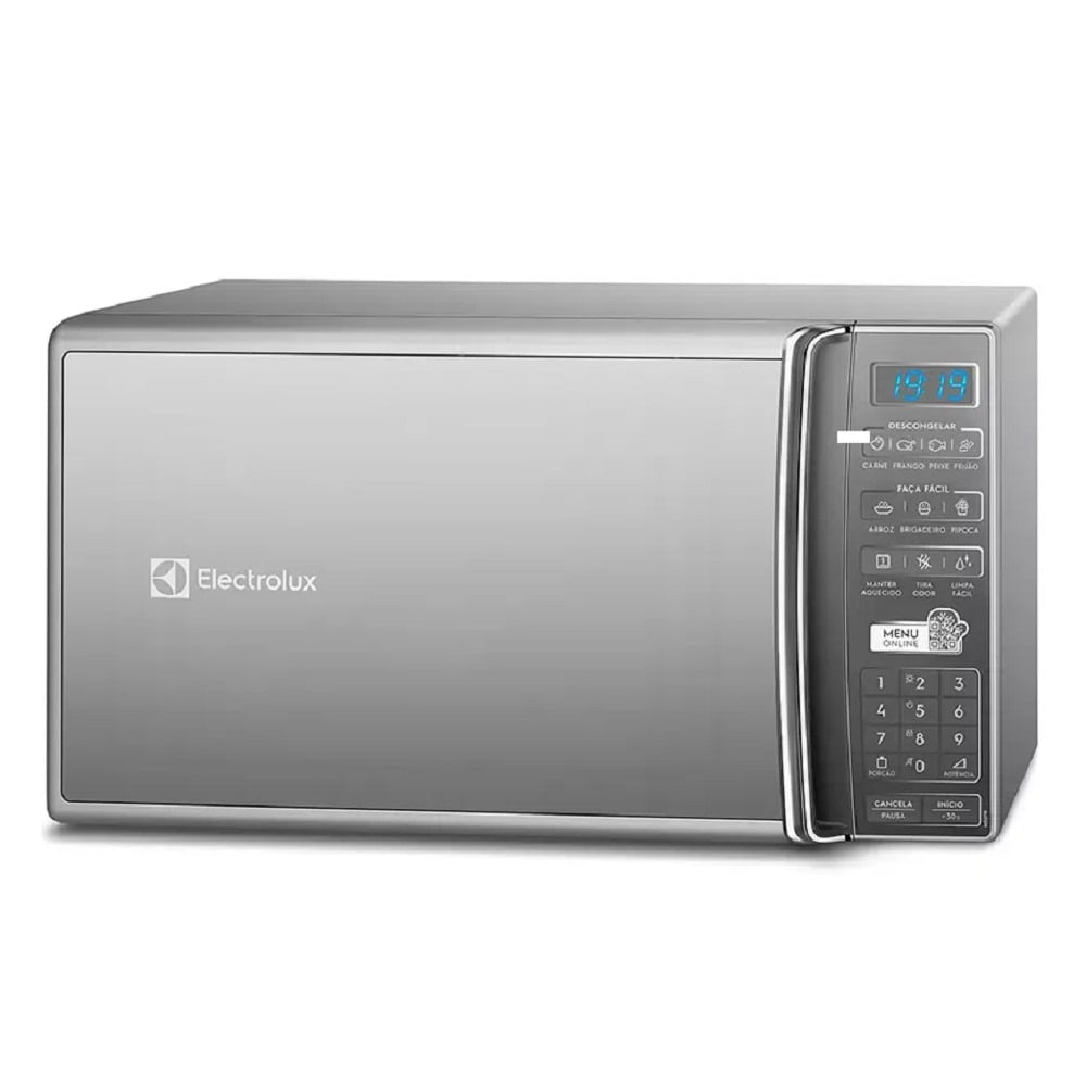 Encontraproduto.com.br - Micro-ondas Electrolux 27 Litros com 55 Receitas Pré-Programadas no Menu Online Prata MS37R – 127 Volts