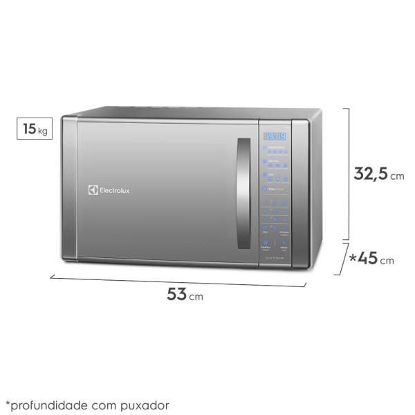 Encontraproduto.com.br - Micro-ondas Electrolux 31L Prata ME41X
