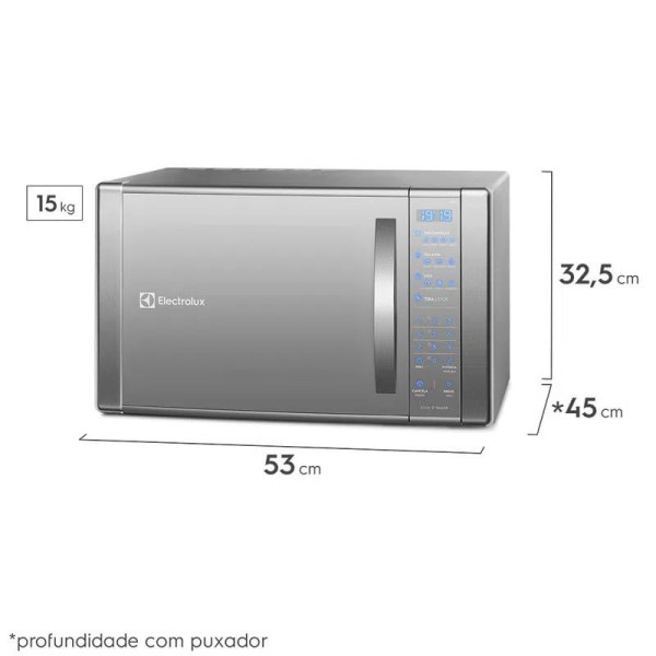 Encontraproduto.com.br - Micro-ondas Electrolux 31L Prata ME41X