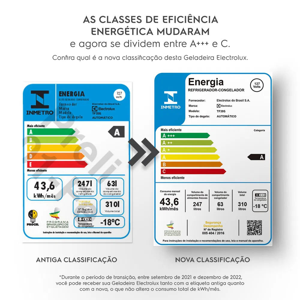 Encontraproduto.com.br - Geladeira Electrolux Frost Free 310L Duplex Inox TF39S