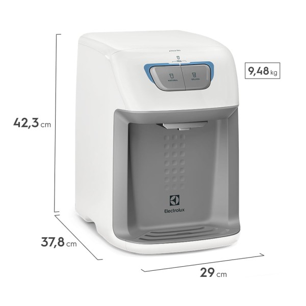 Encontraproduto.com.br - Purificador Electrolux Água Gelada, Fria e Natural com Compressor Branco (PC41B)