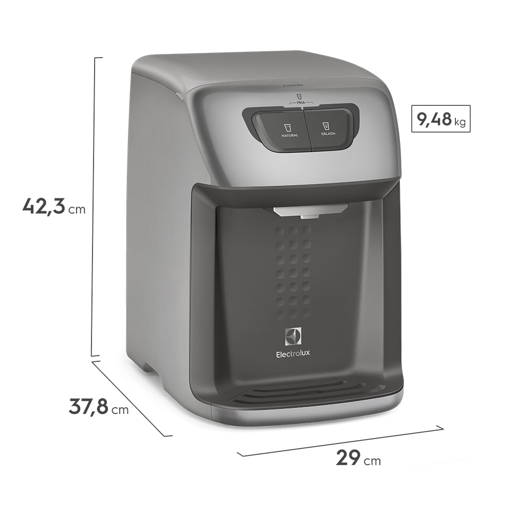 Encontraproduto.com.br - Purificador de Água Electrolux com Compressor Prata PC41X - 127 Volts