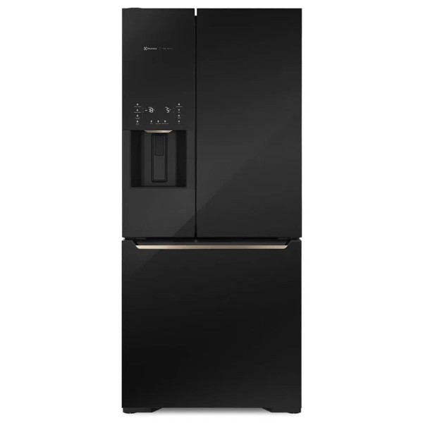 Encontraproduto.com.br - Geladeira Frost Free Electrolux 538 Litros 3 portas Inverse Preta com Água na Porta DM86V