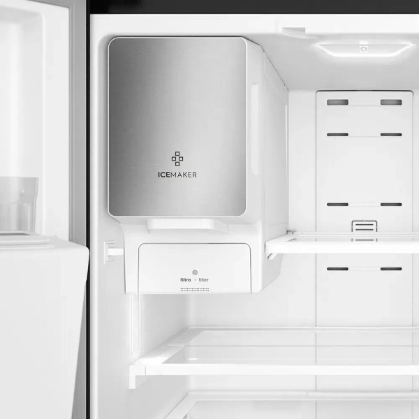Encontraproduto.com.br - Geladeira Frost Free Electrolux 538 Litros 3 portas Inverse Preta com Água na Porta DM86V