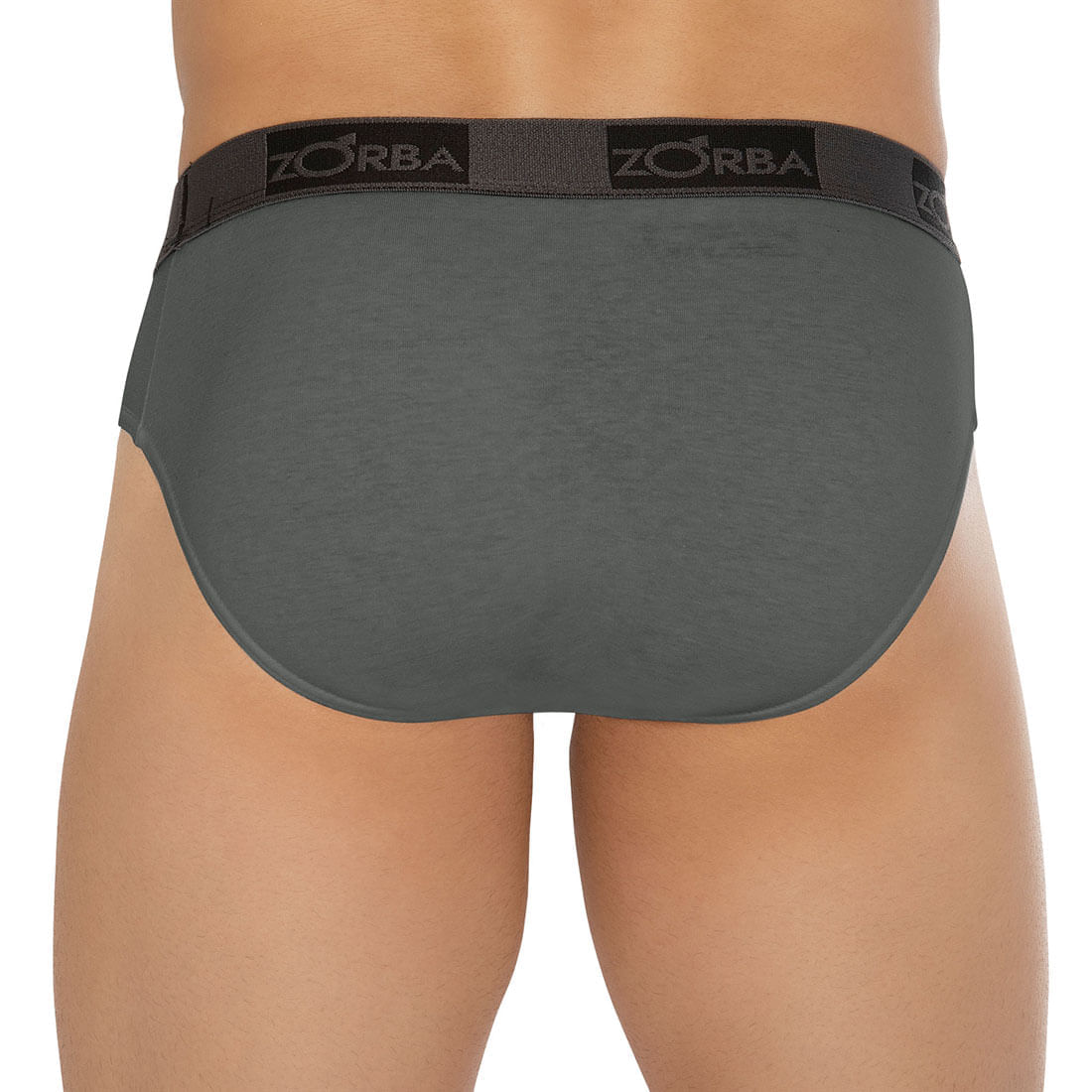 Encontraproduto.com.br - Kit 6 Cuecas Zorba Slip Plus 716 Chumbo - G G Chumbo