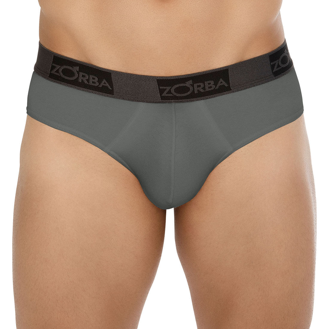 Encontraproduto.com.br - Kit 6 Cuecas Zorba Slip Plus 716 Chumbo - G G Chumbo
