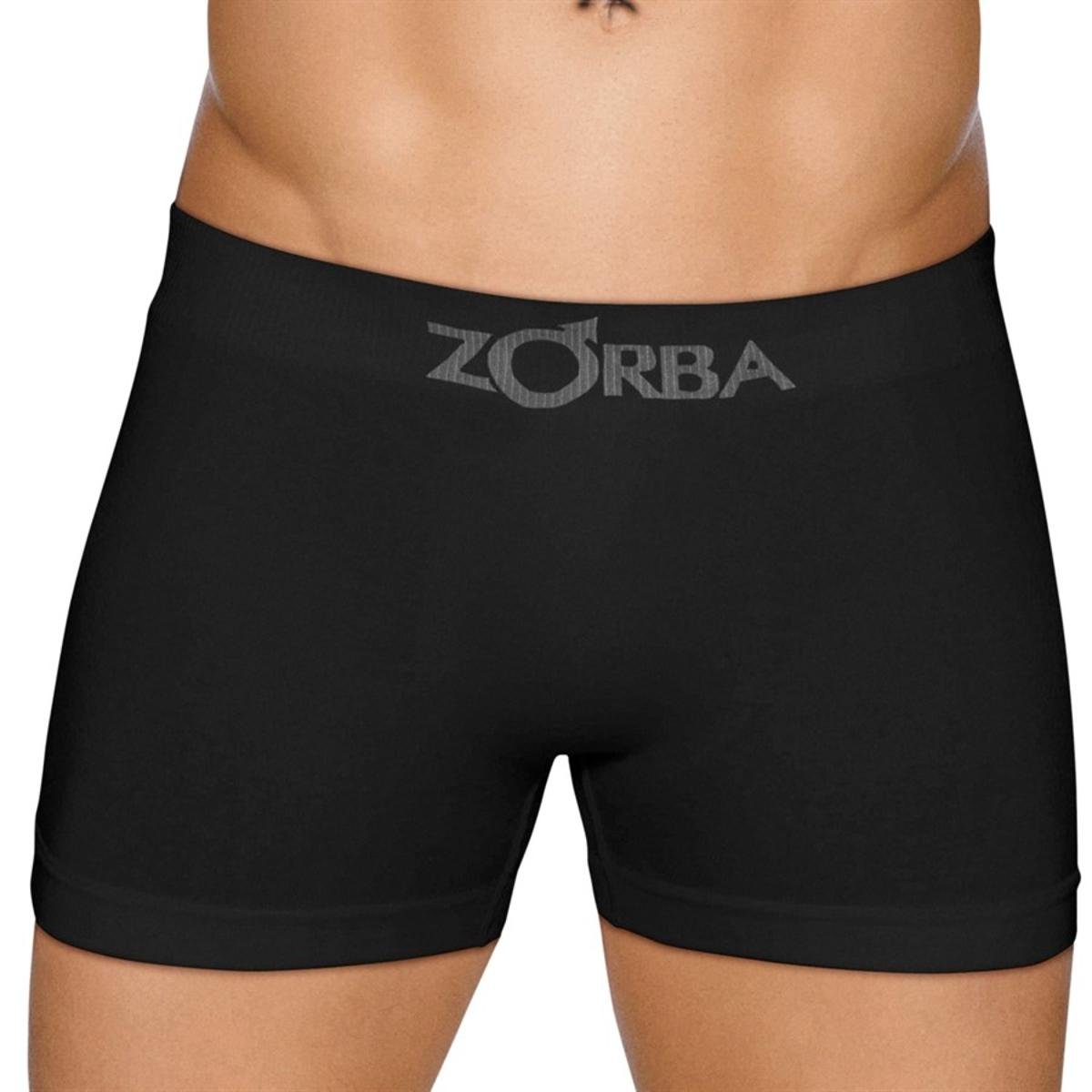 Encontraproduto.com.br - Cueca Boxer Zorba Algodão Sem Costura P Preta