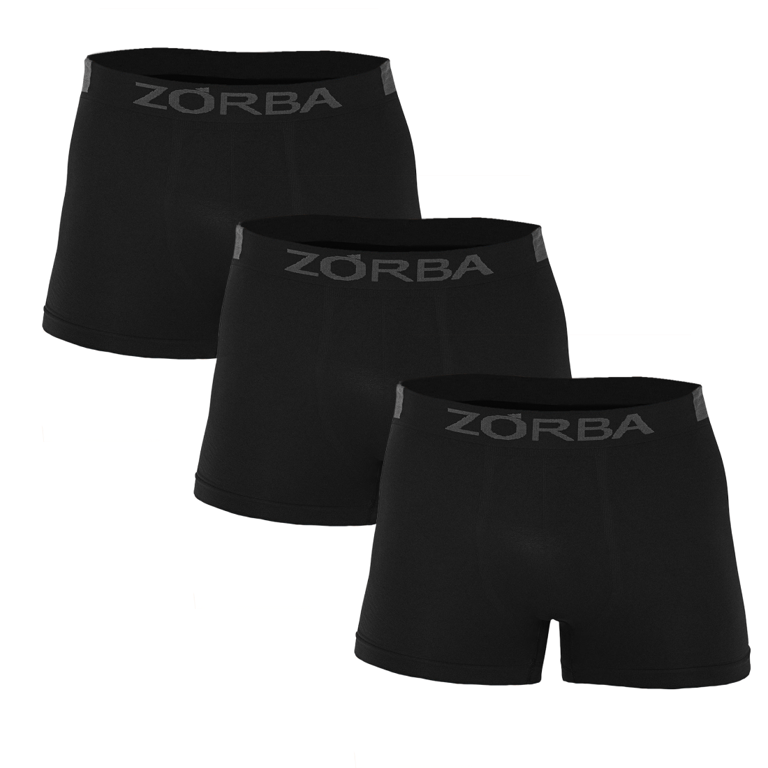 Kit 3 Cuecas Zorba Boxer Extreme Sport sem Costura Microfibra 836 Preto - G G Preto
