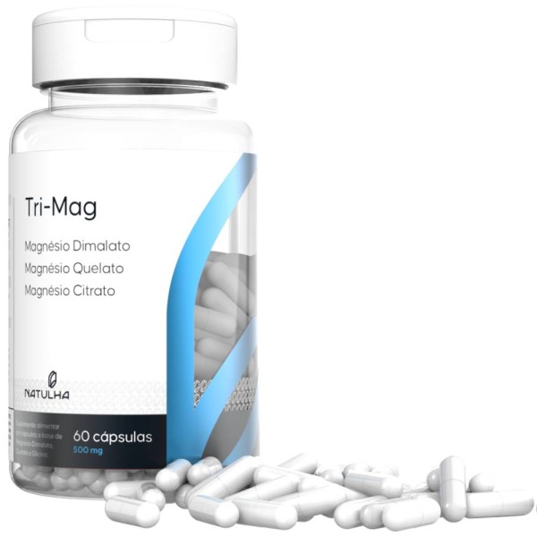 Encontraproduto.com.br - TRI-MAG ( Magnésio Dimalato, Quelato e Citrato) 60 cápsulas - Natulha