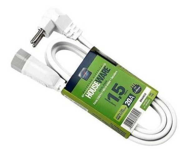 Encontraproduto.com.br - Cordão Prolongador PP 1,5m House Ware 1702 Daneva Branco