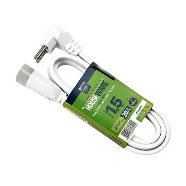 Encontraproduto.com.br - Cordão Prolongador PP 1,5m House Ware 1702 Daneva Branco